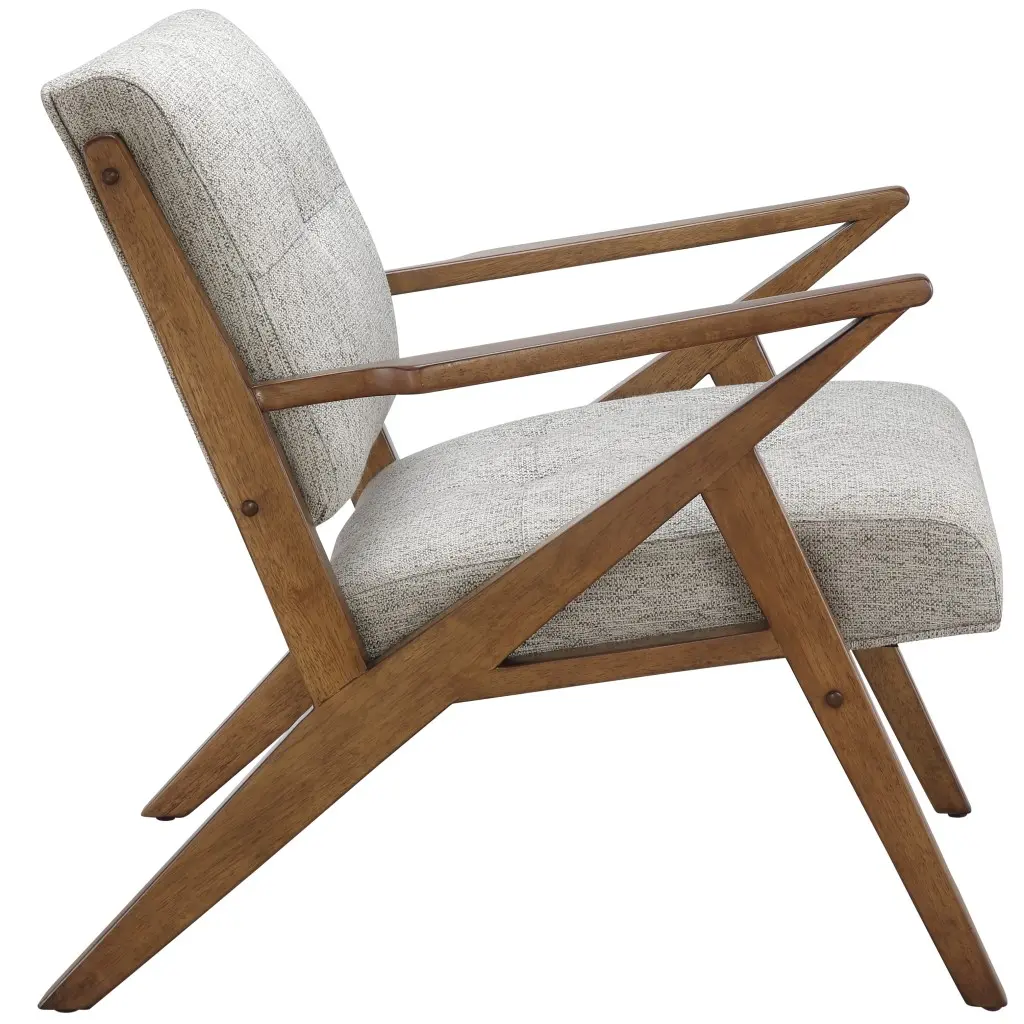 Rocket Mid Century Modern Light Gray Accent Chair-5