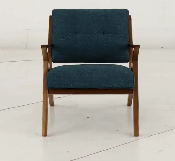 Rocket Mid Century Modern Blue Accent Chair-12