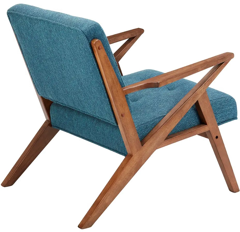 Rocket Mid Century Modern Blue Accent Chair-4