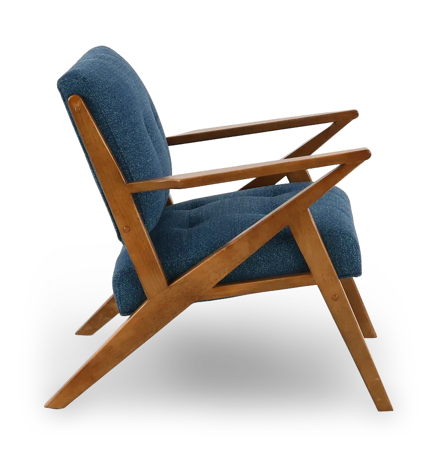 Rocket Mid Century Modern Blue Accent Chair-5