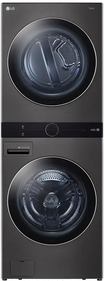 WKEX200HBA LG Single Unit Front Load WashTower - Black Steel-2