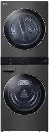 WKEX200HBA LG Single Unit Front Load WashTower - Black Steel