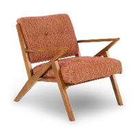 Rocket Mid Century Modern Orange Accent Chair