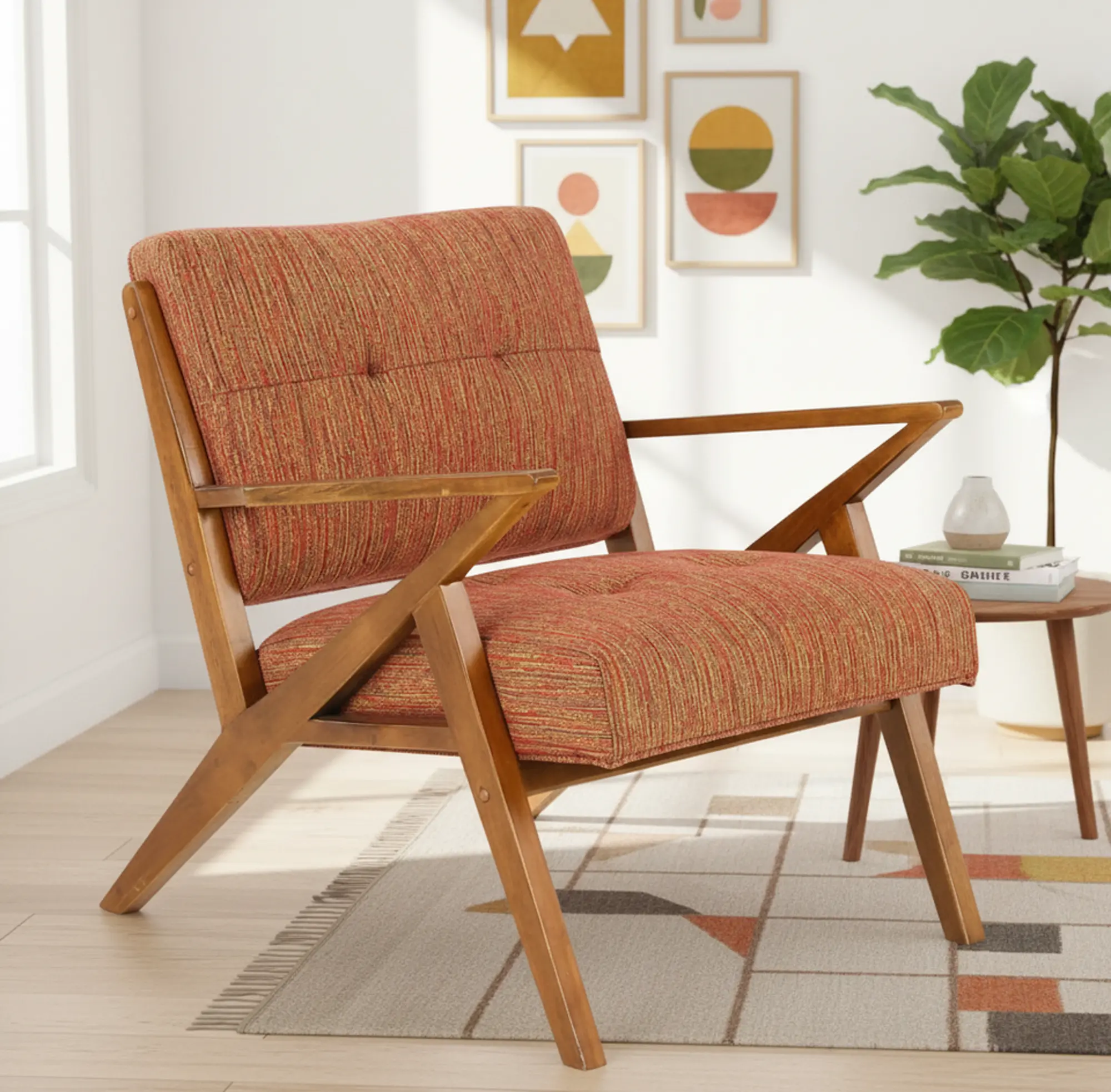 Rocket Mid Century Modern Orange Accent Chair | RC Willey