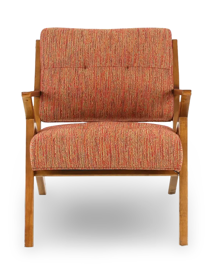 Rocket Mid Century Modern Orange Accent Chair-4