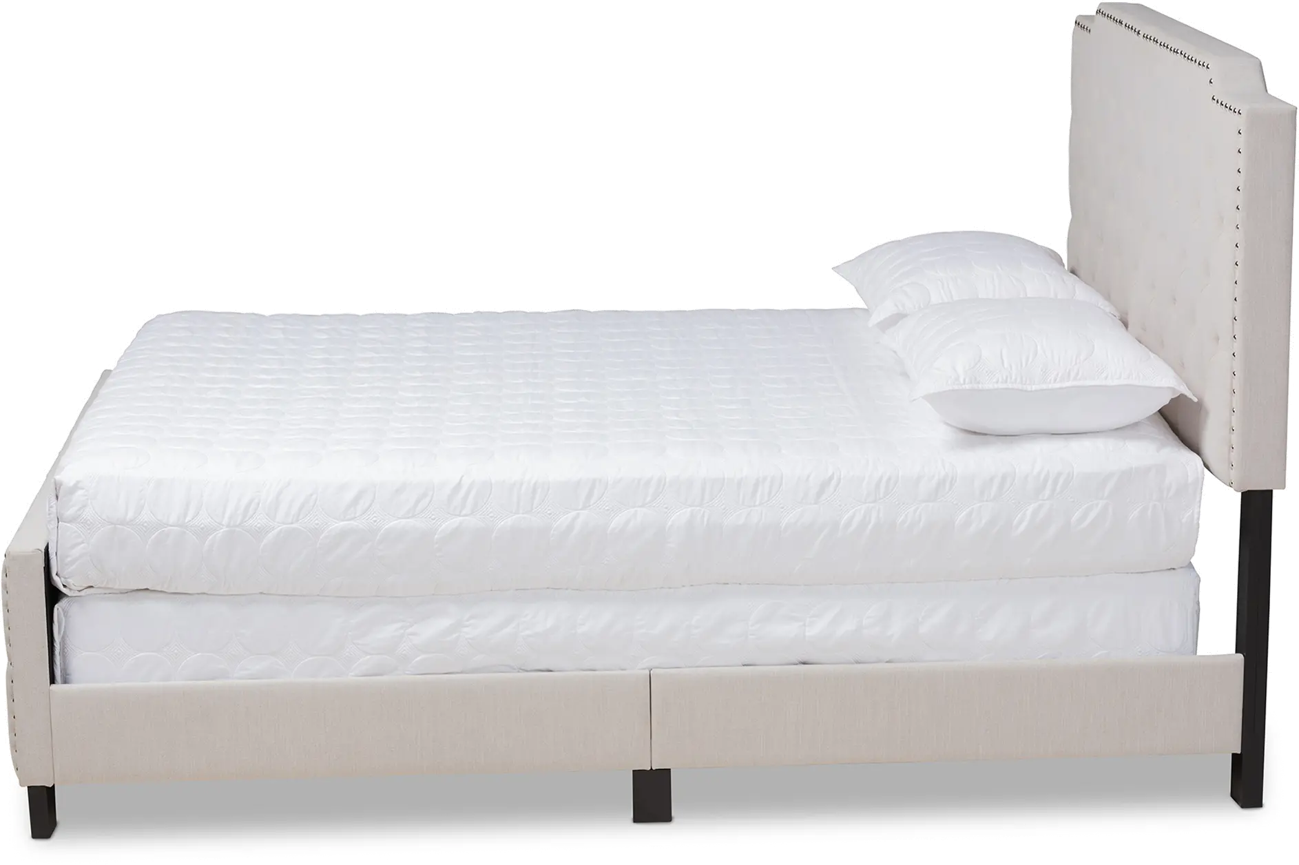 162-10325-RCW Contemporary Beige King Upholstered Bed - Katey-4