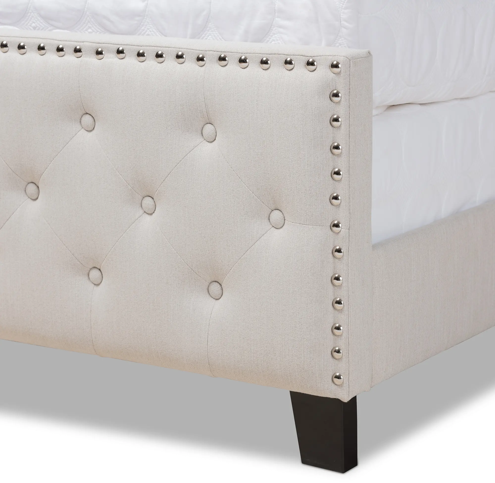 162-10325-RCW Contemporary Beige King Upholstered Bed - Katey-6