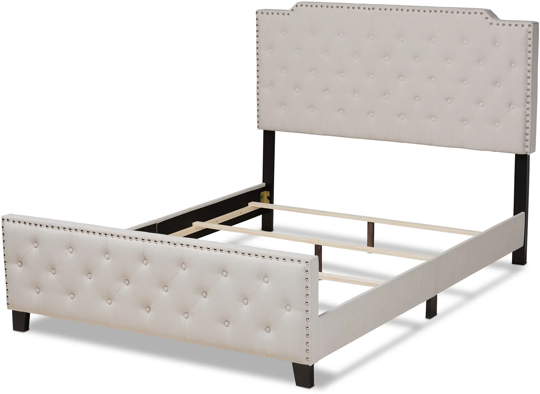 162-10325-RCW Contemporary Beige King Upholstered Bed - Katey-7