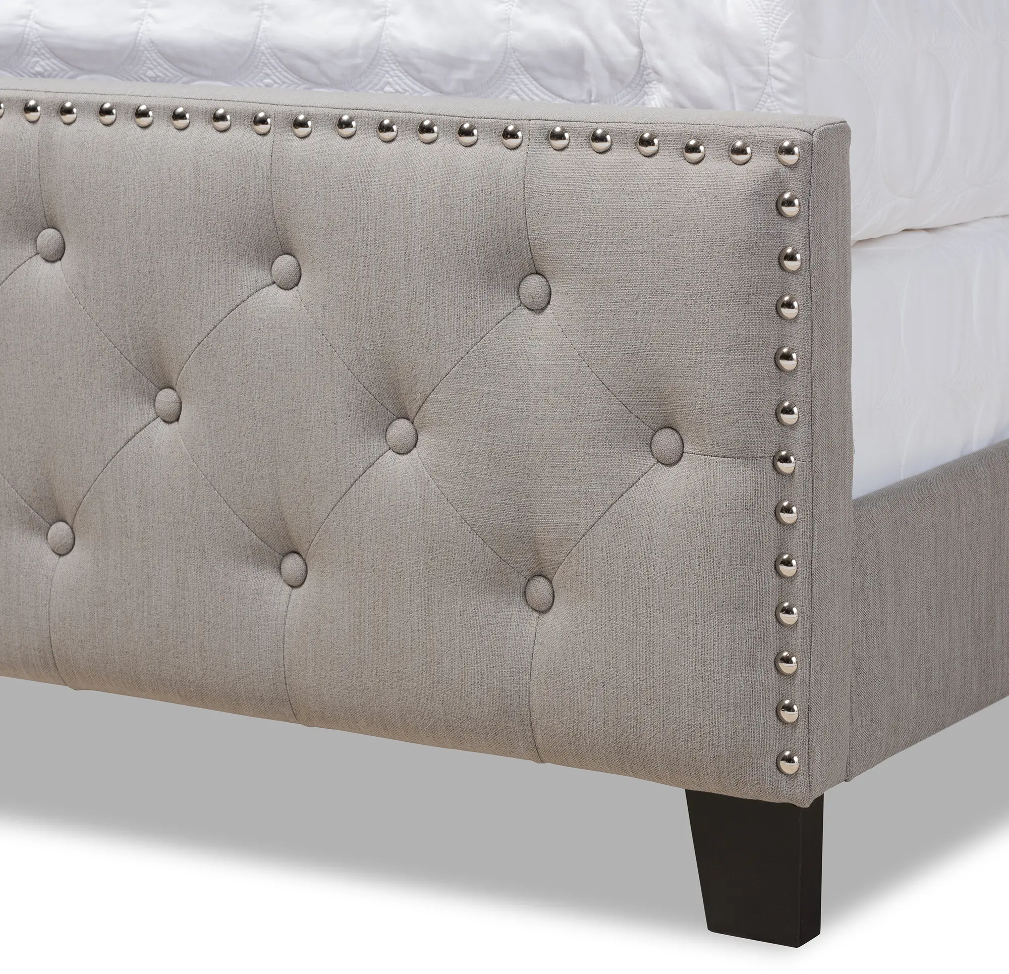 162-10327-RCW Contemporary Gray Queen Upholstered Bed - Katey-6