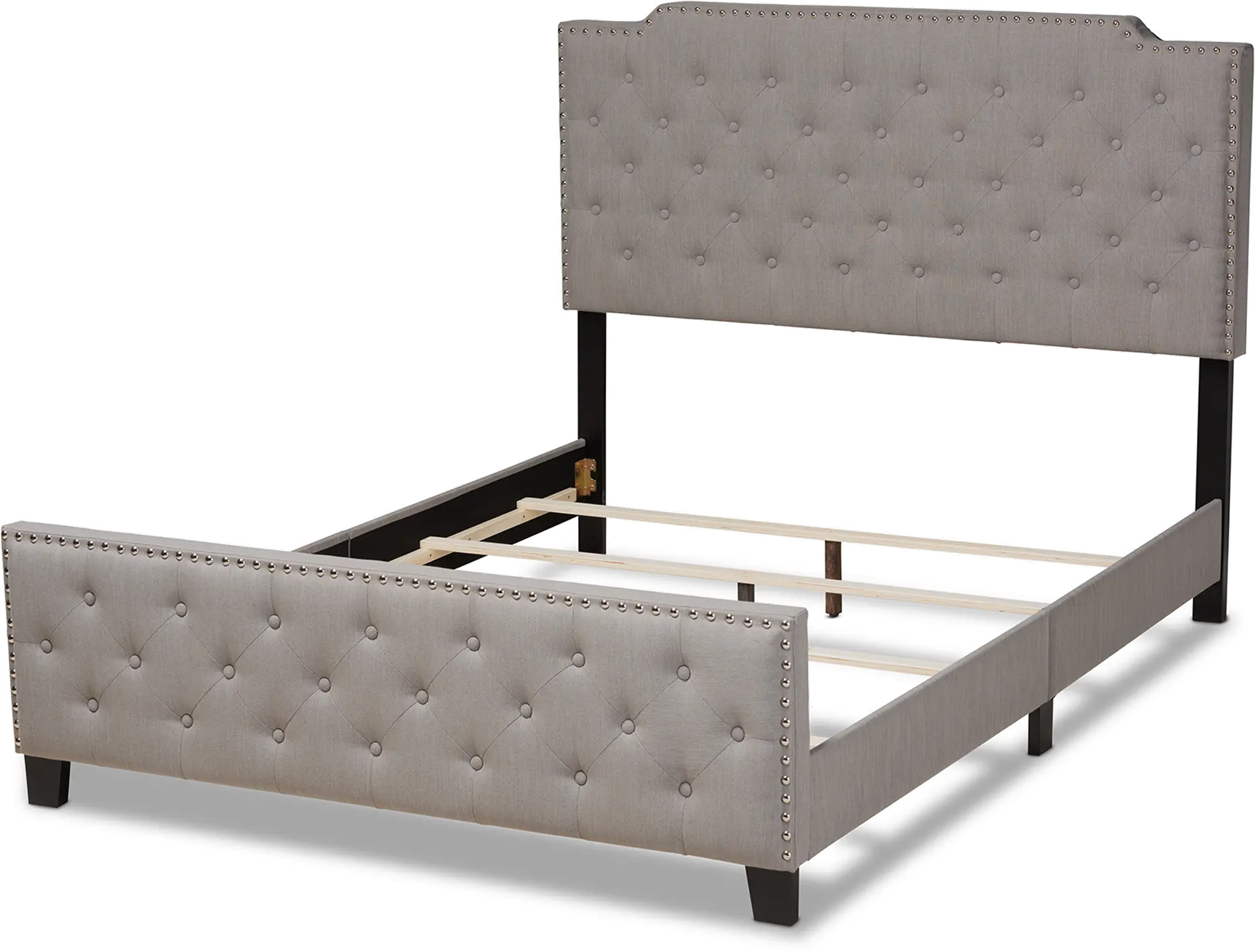 162-10327-RCW Contemporary Gray Queen Upholstered Bed - Katey-7