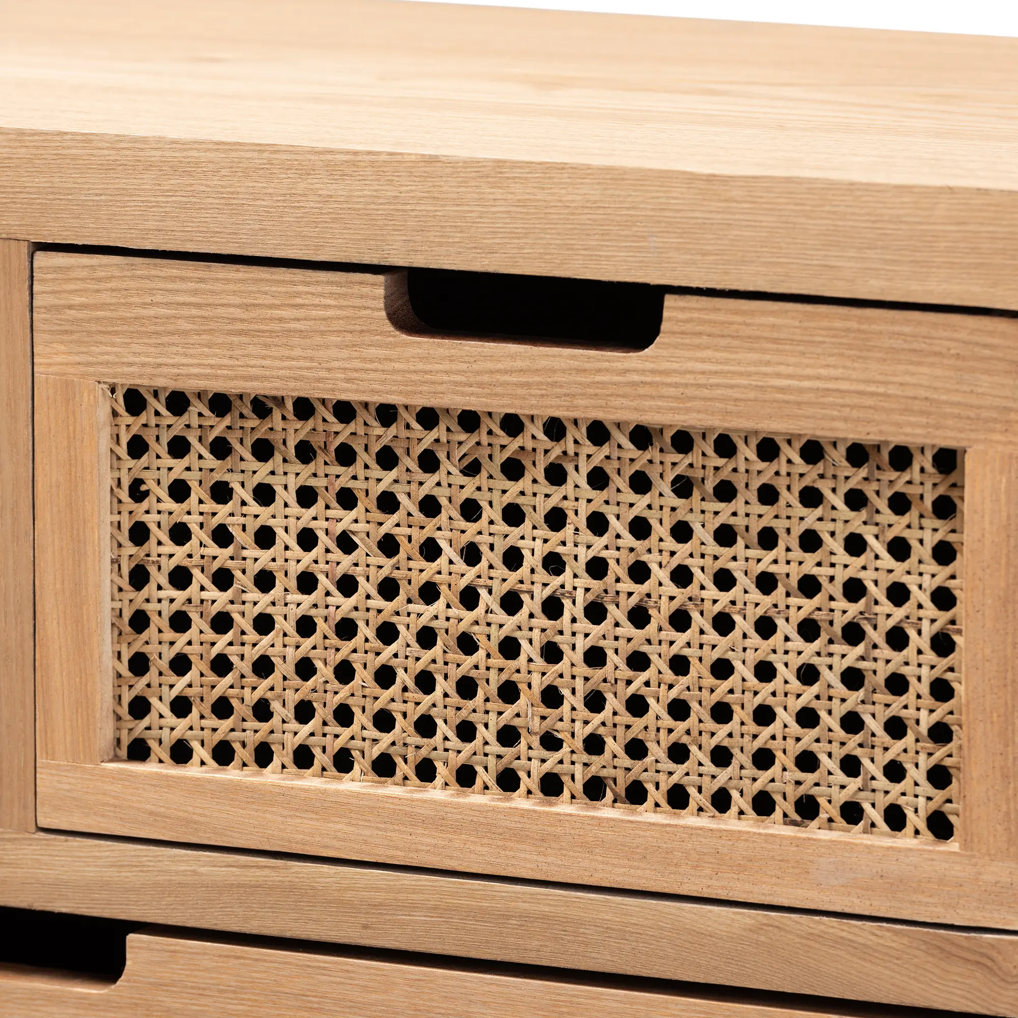 162-10553-RCW Mid Century Modern Rattan 4-Drawer Accent Chest - Trudi-6