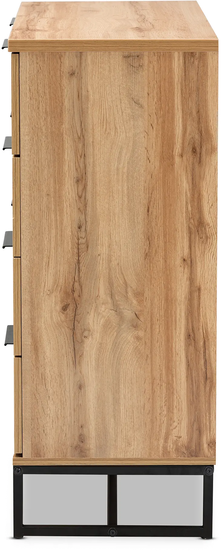 162-10296-RCW Industrial Modern Oak 4-Drawer Dresser - Candi-6