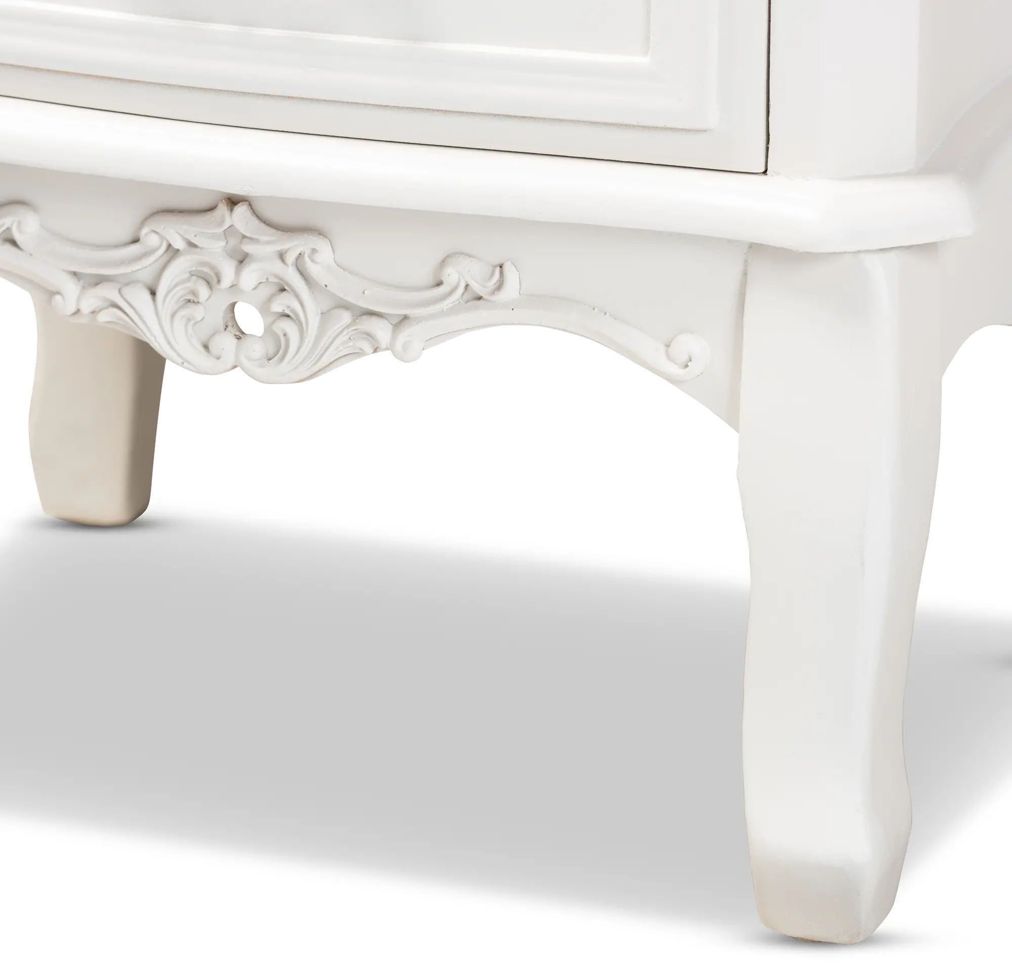 162-10259-RCW French Country White 3-Drawer Nightstand - Bess-8