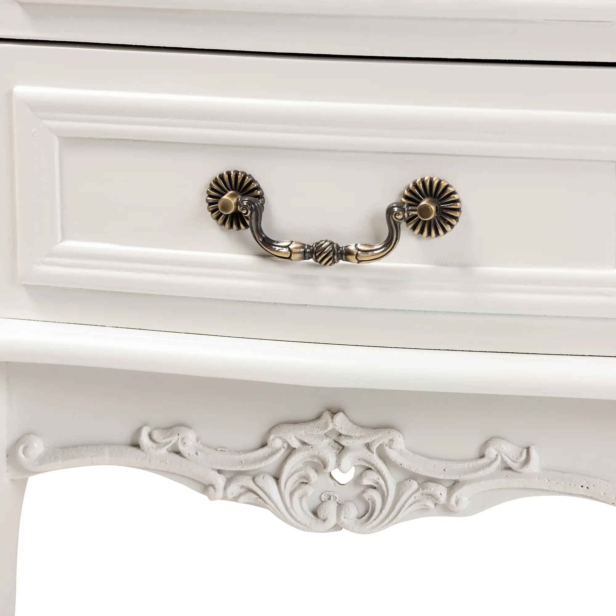 162-10260-RCW French Country White 2-Drawer Nightstand - Bess-7