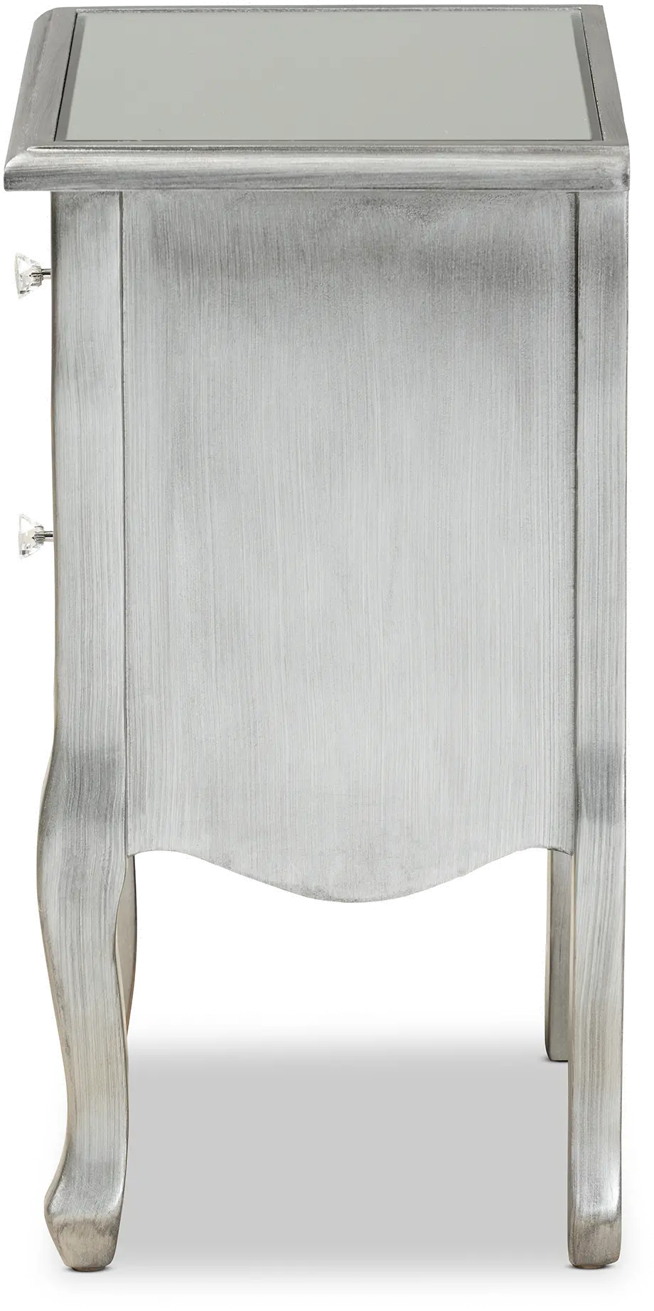 162-10266-RCW Traditional Silver and Mirrored Nightstand - Patrice-5