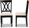 162-10527-RCW Cody Dark Brown Upholstered Dining Room Chair (Set of 2)