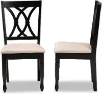 162-10527-RCW Cody Dark Brown Upholstered Dining Room Chair (Set of 2)