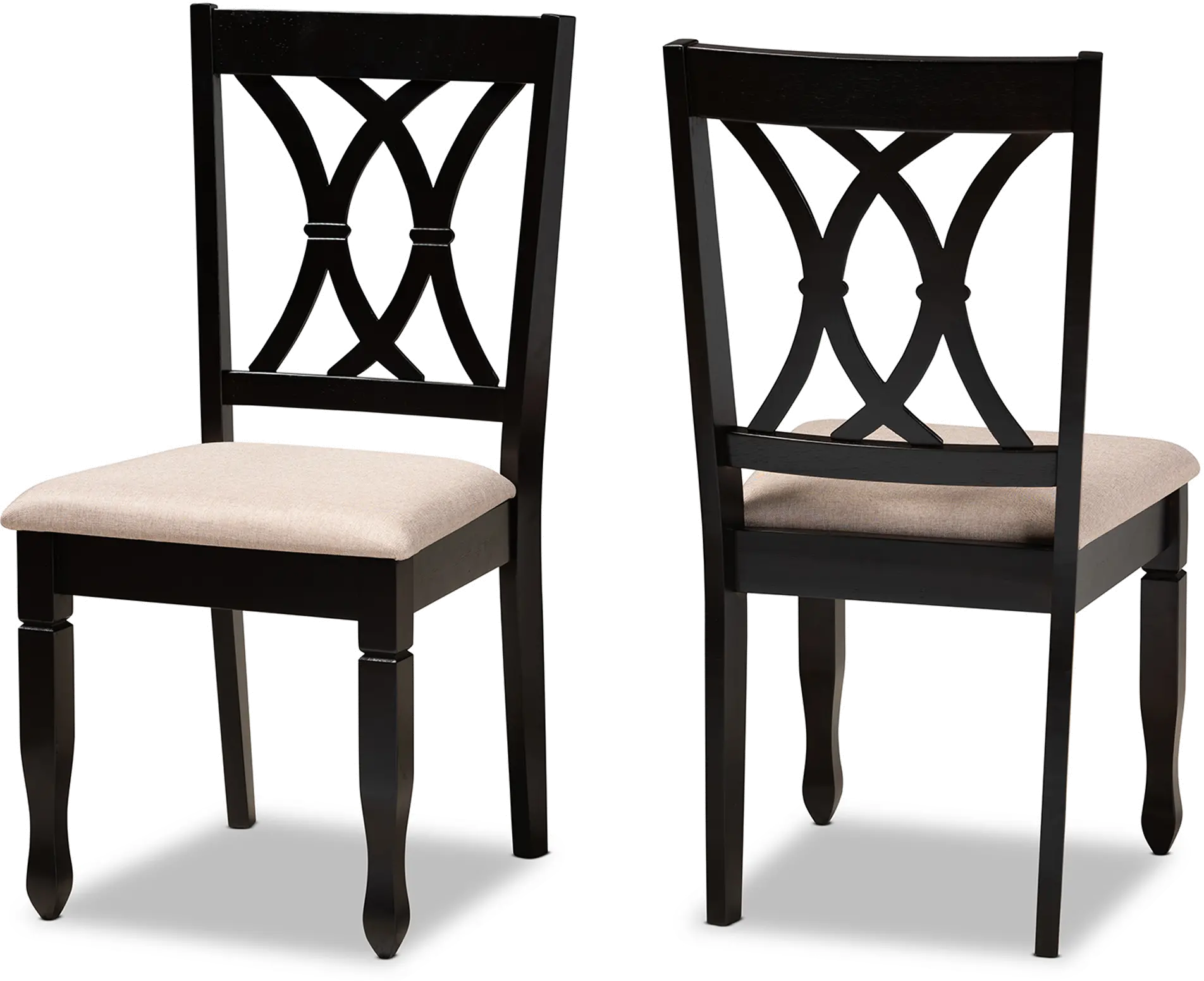 162-10527-RCW Cody Dark Brown Upholstered Dining Room Chair (Set of 2)-3