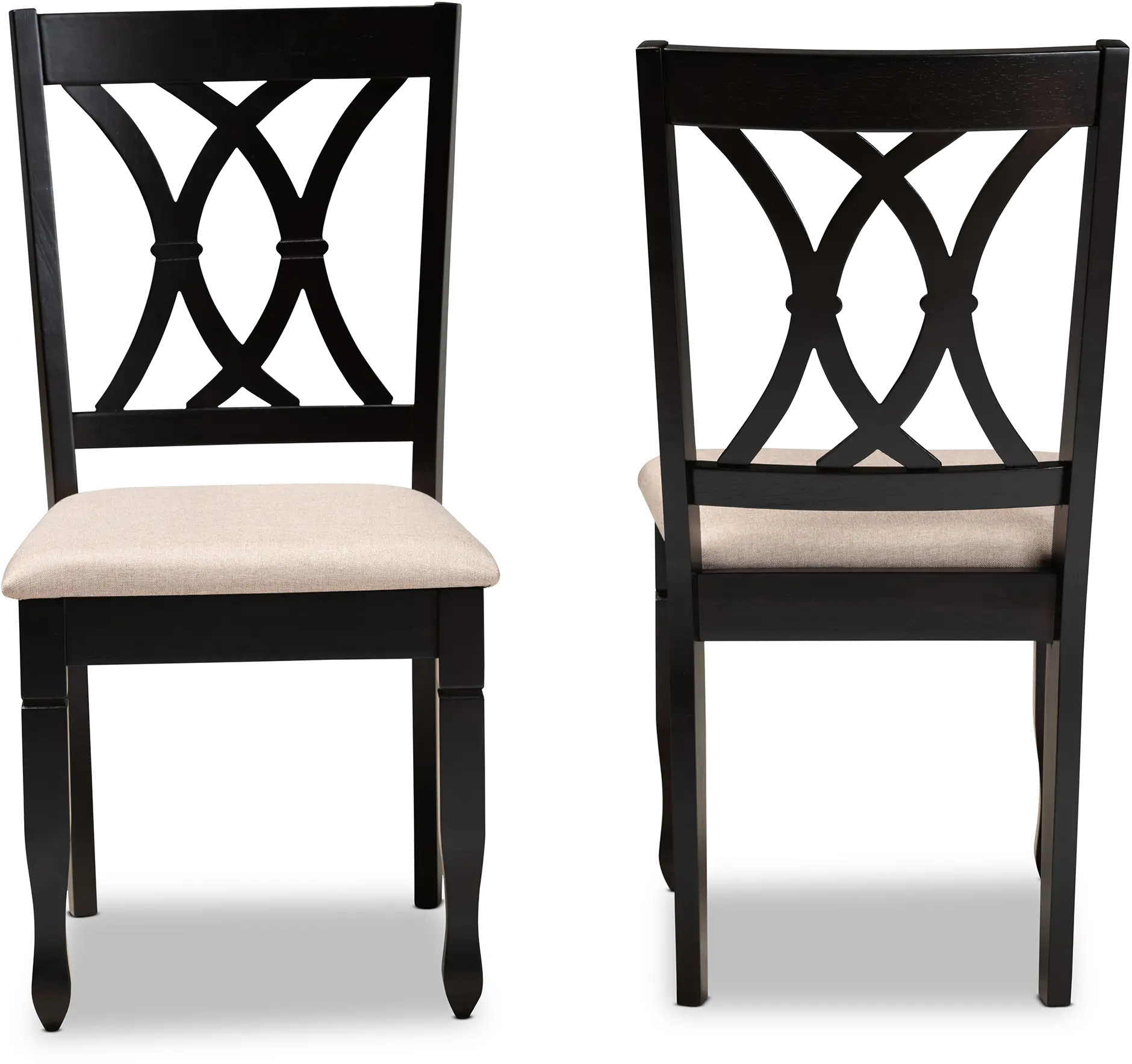 162-10527-RCW Cody Dark Brown Upholstered Dining Room Chair (Set of 2)-4