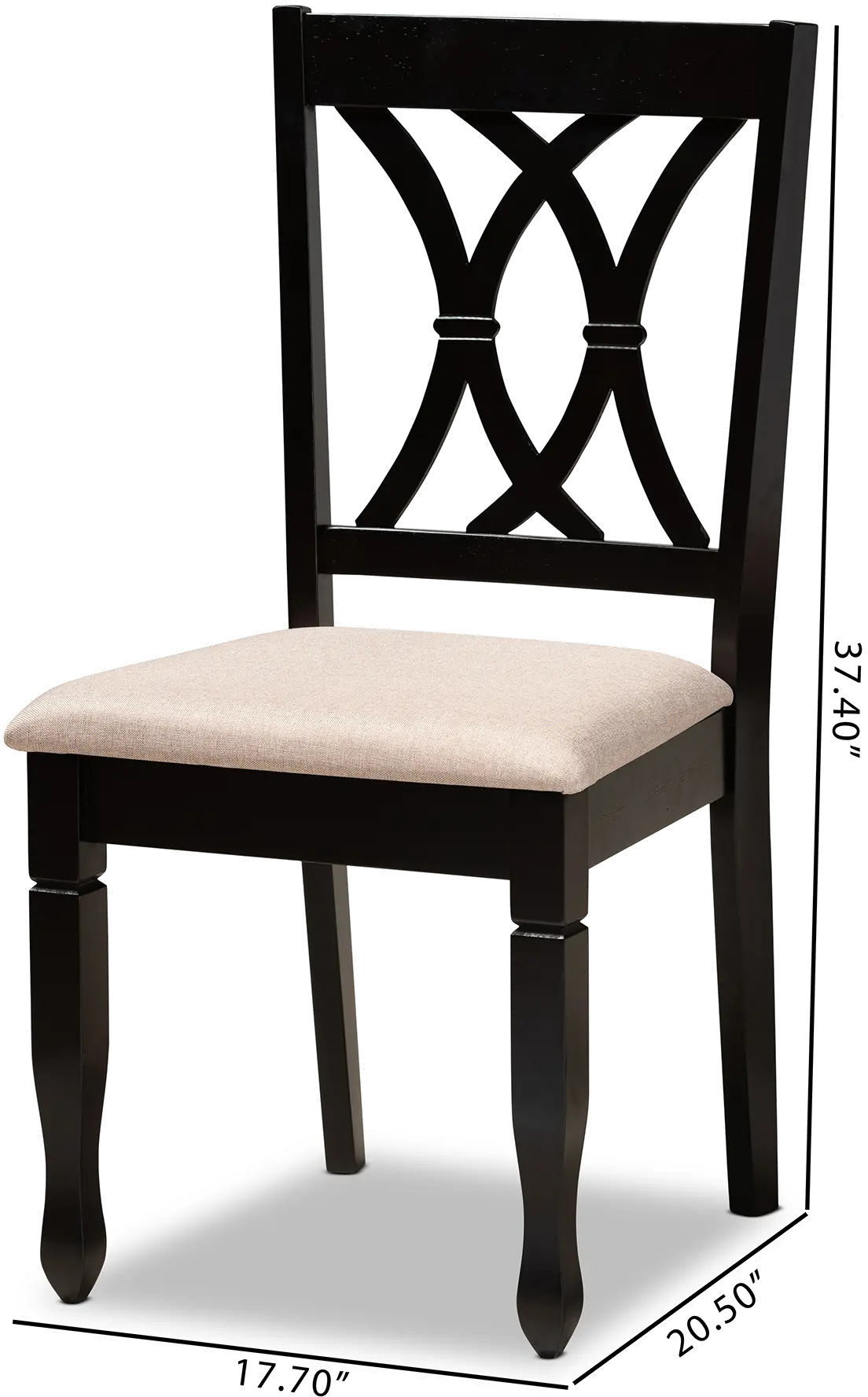 162-10527-RCW Cody Dark Brown Upholstered Dining Room Chair (Set of 2)-6