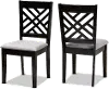 162-10526-RCW Aubrie Dark Brown Upholstered Dining Room Chair (Set of 2)