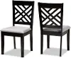 162-10526-RCW Aubrie Dark Brown Upholstered Dining Room Chair (Set of 2)