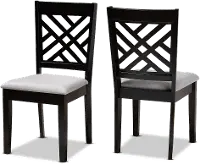 162-10526-RCW Aubrie Dark Brown Upholstered Dining Room Chair (Set of 2)