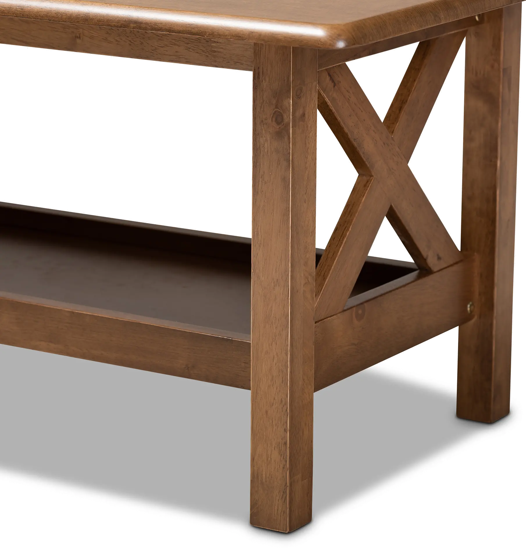 162-10335-RCW Traditional Walnut Rectangular Wood Coffee Table - Denzil-6