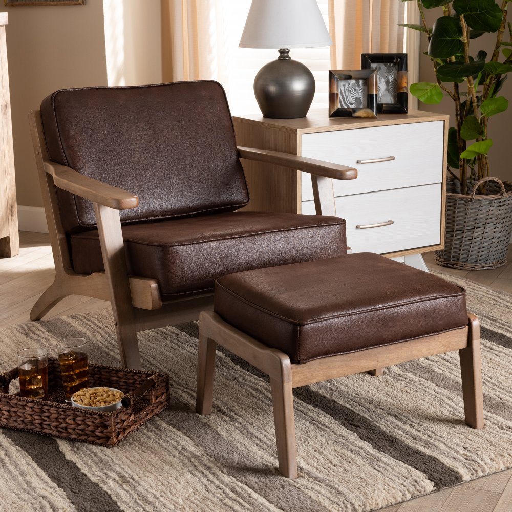 Dark Brown Ottomans