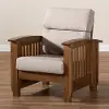 162-9797-RCW Classic Mission Taupe and Walnut Chair - Laurisa