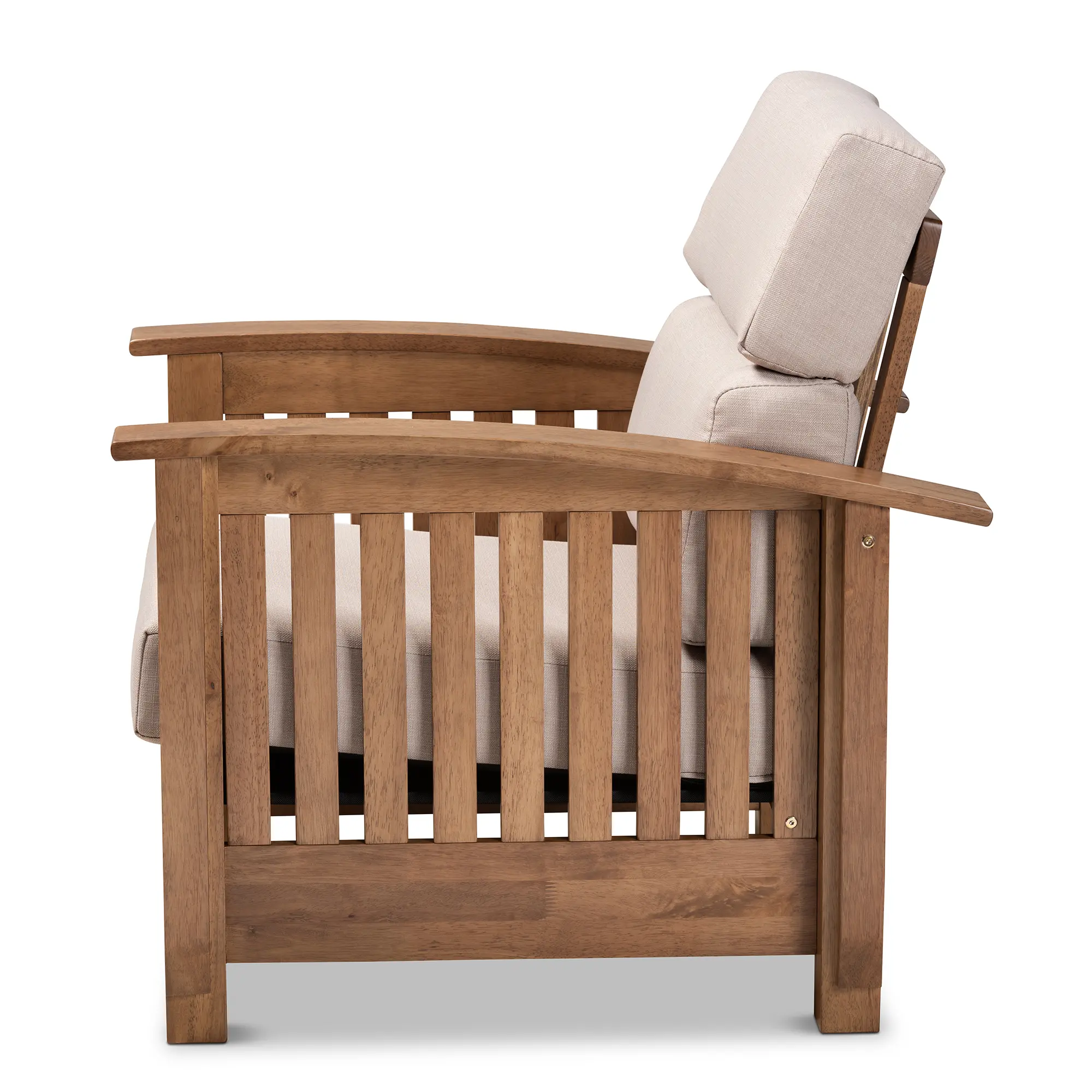 162-9797-RCW Classic Mission Taupe and Walnut Chair - Laurisa-5