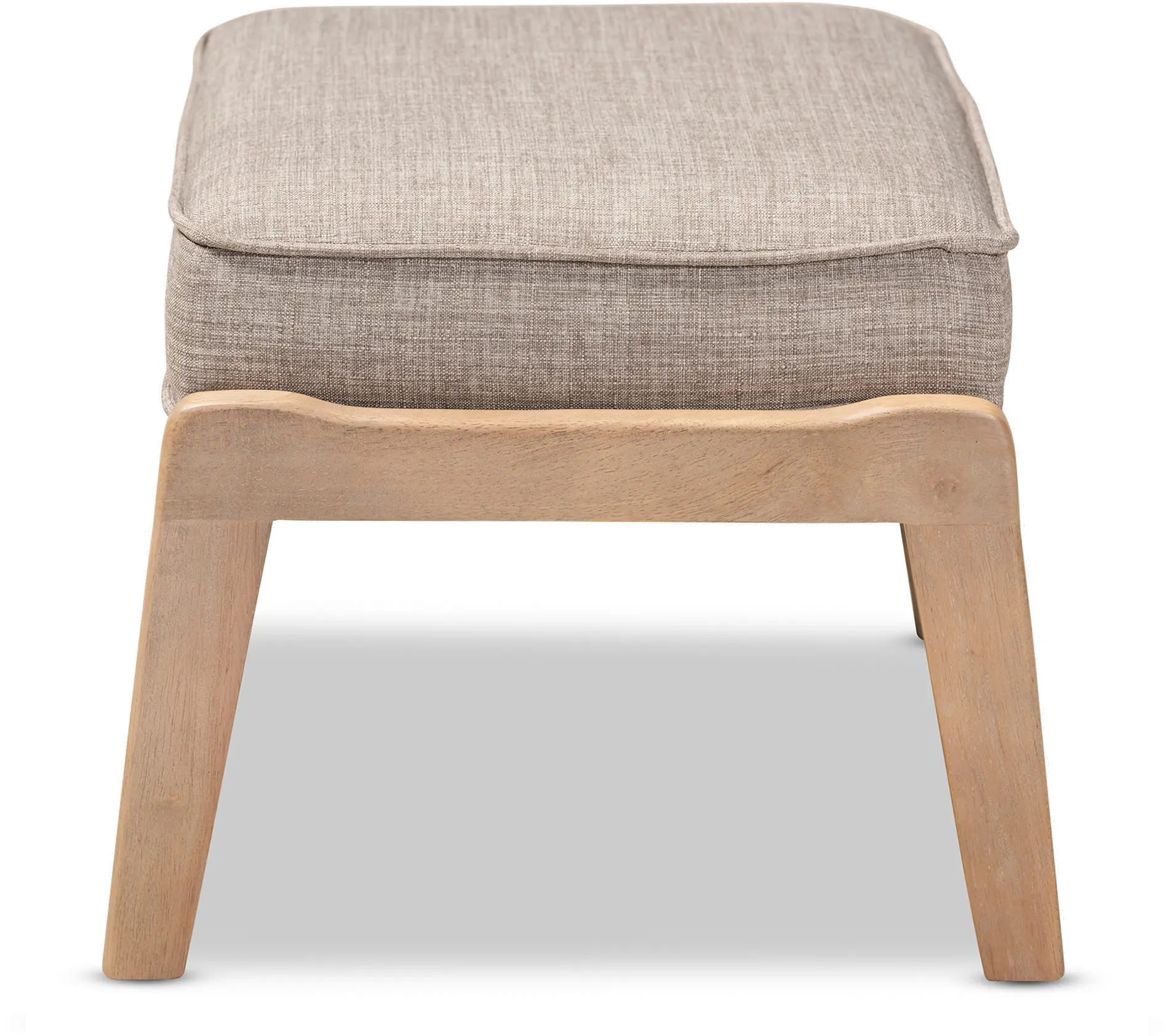 162-10404-RCW Mid Century Modern Light Gray Upholstered Ottoman - Petra-5