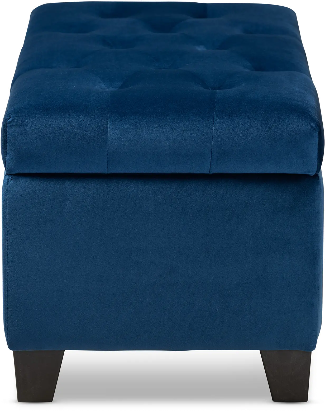 162-10459-RCW Contemporary Navy Blue Velvet Upholstered Storage Ottoman - Vonda-5
