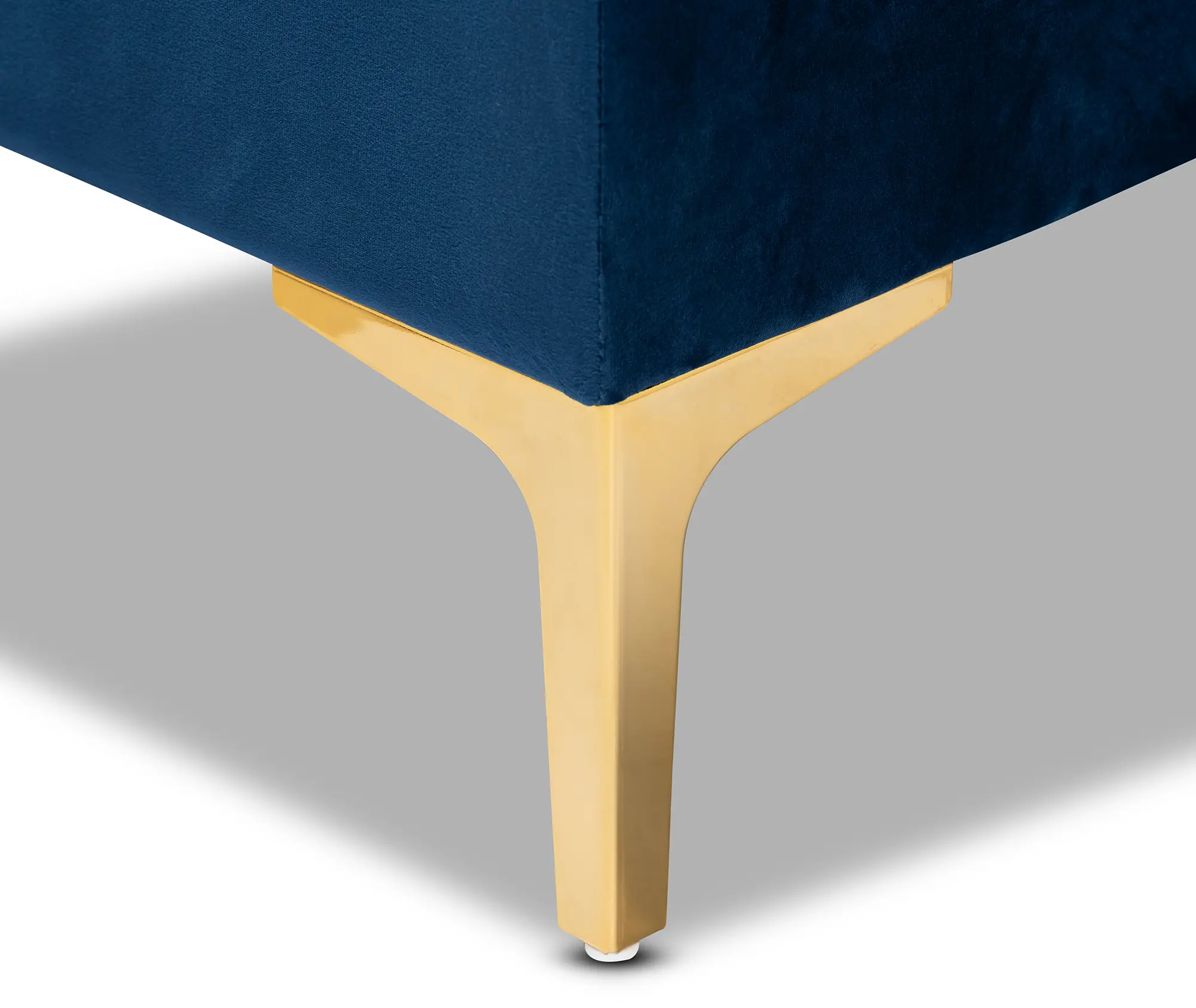 162-10463-RCW Glam Navy Blue Velvet Upholstered Storage Ottoman - Gorden-7
