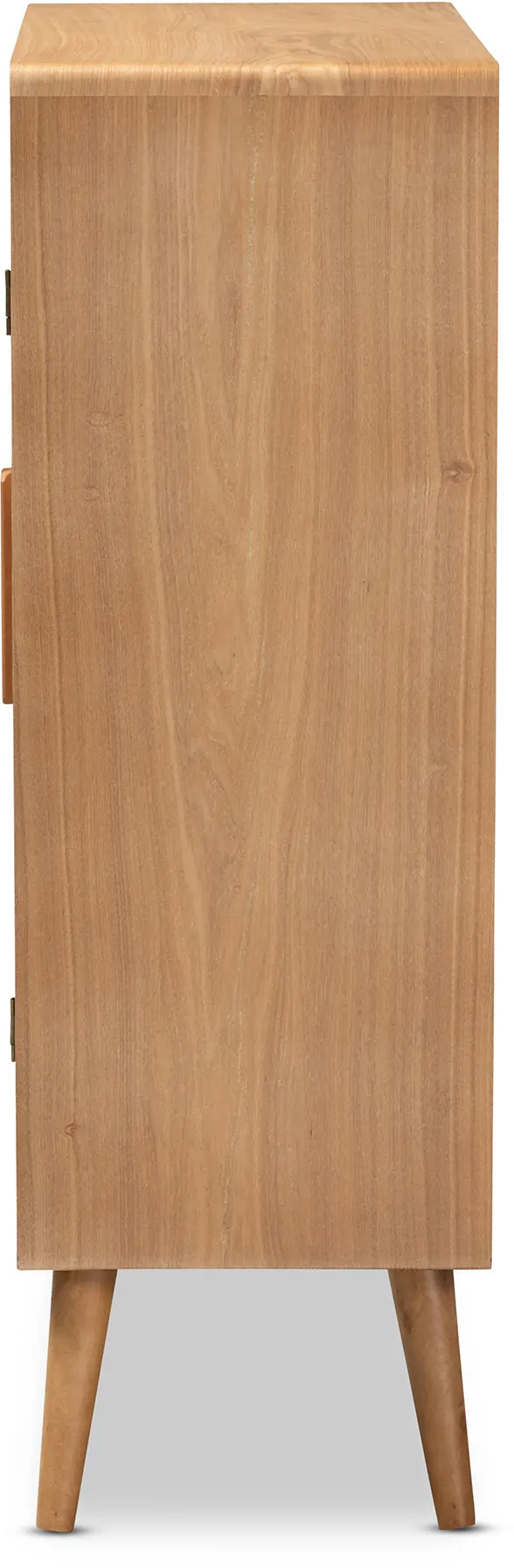 162-10554-RCW Mid Century Modern Rattan 2 Door Accent Cabinet - Trudi-6