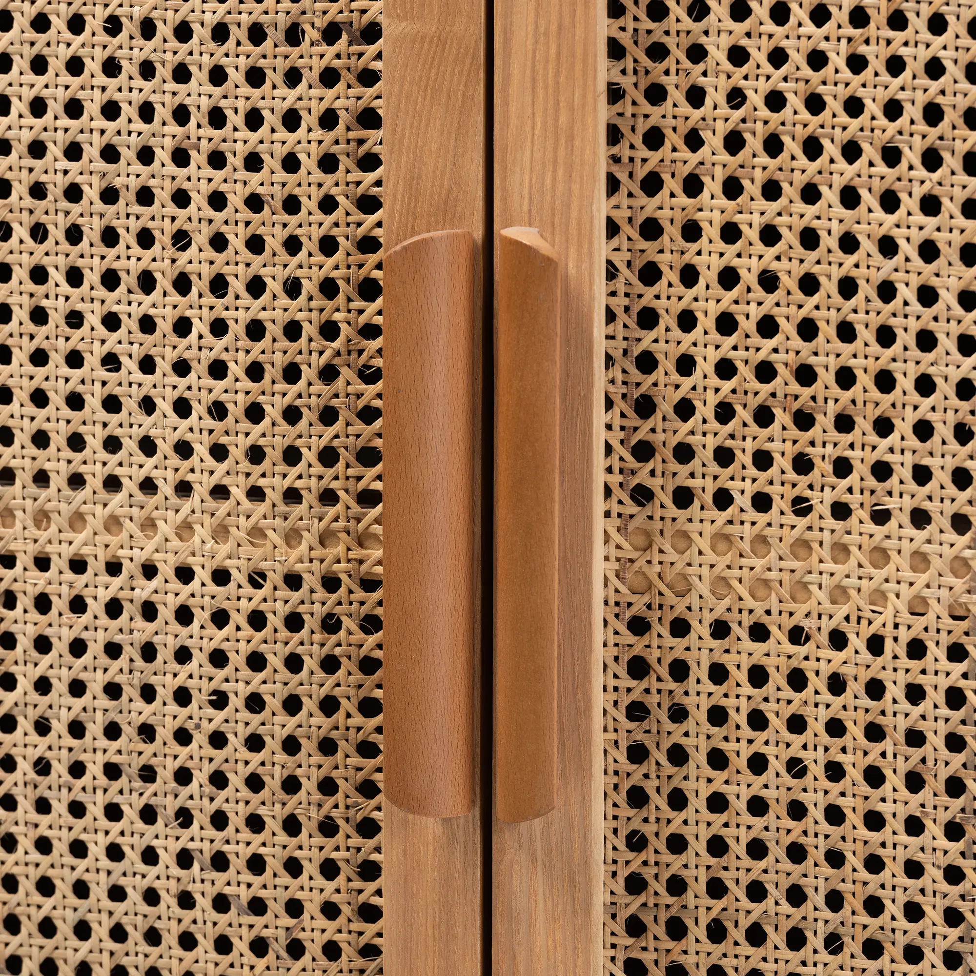 162-10554-RCW Mid Century Modern Rattan 2 Door Accent Cabinet - Trudi-7