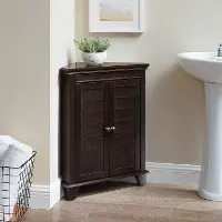 CF7021-ES Lydia Espresso Two Door Corner Cabinet