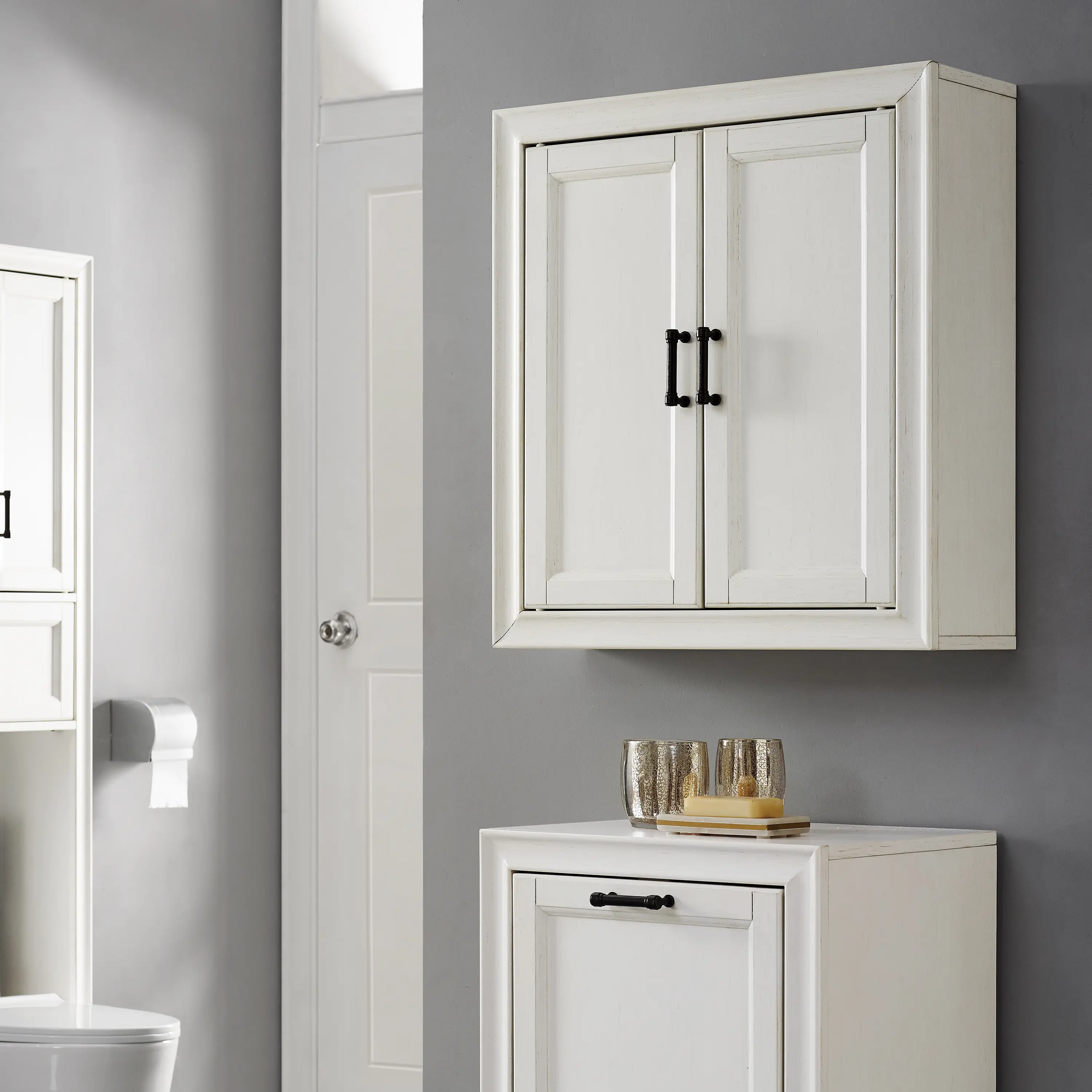 CF7012-WH Tara Cottage White Wall Cabinet-1
