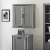 CF7012-GY Tara Cottage Gray Wall Cabinet