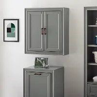 CF7012-GY Tara Cottage Gray Wall Cabinet