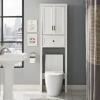 CF7008-WH Tara Cottage White Space Saver Cabinet