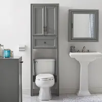 CF7008-GY Tara Cottage Gray Space Saver Cabinet