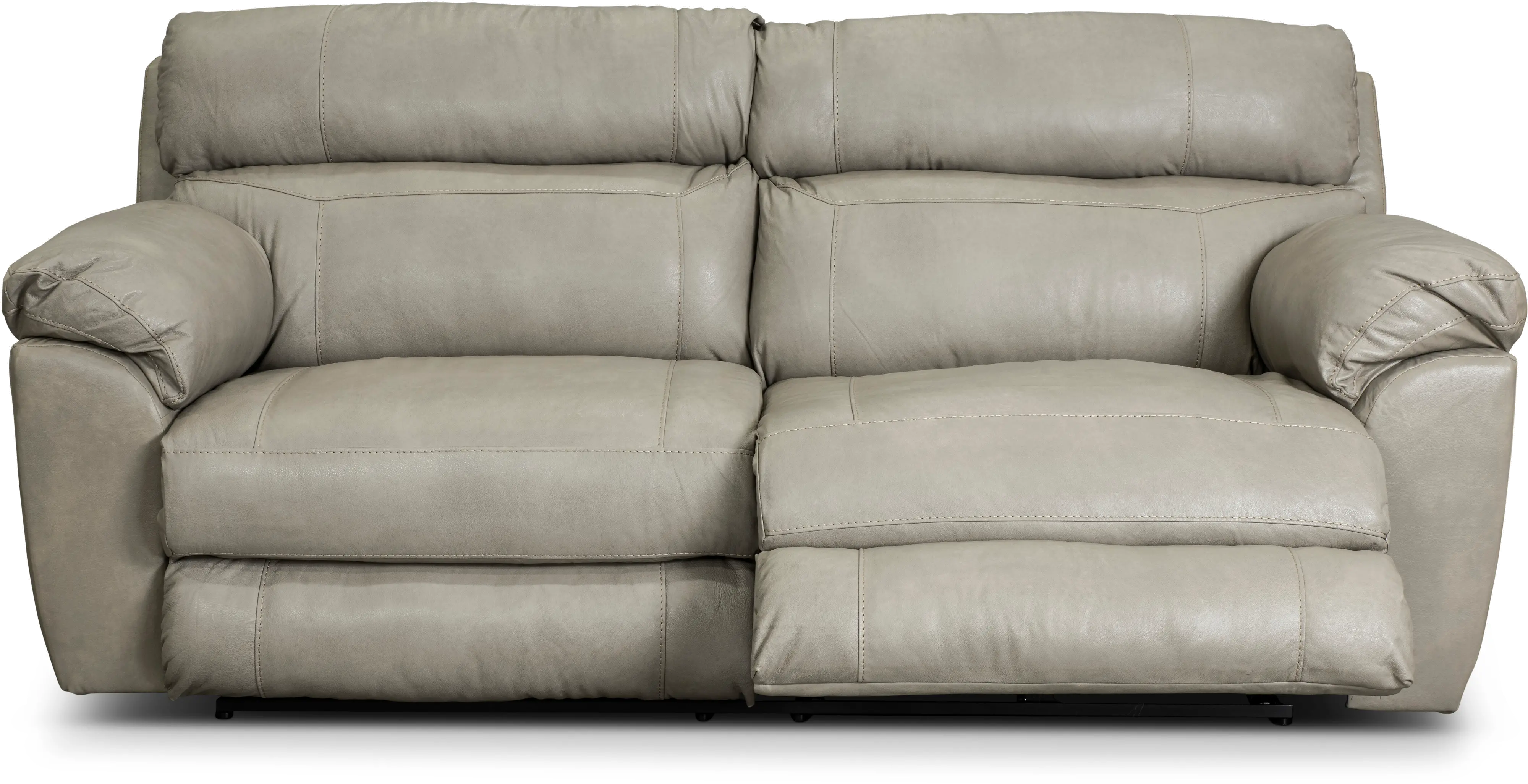64071 Costa Putty Beige Leather Lay-Flat Power Reclining Sofa-1