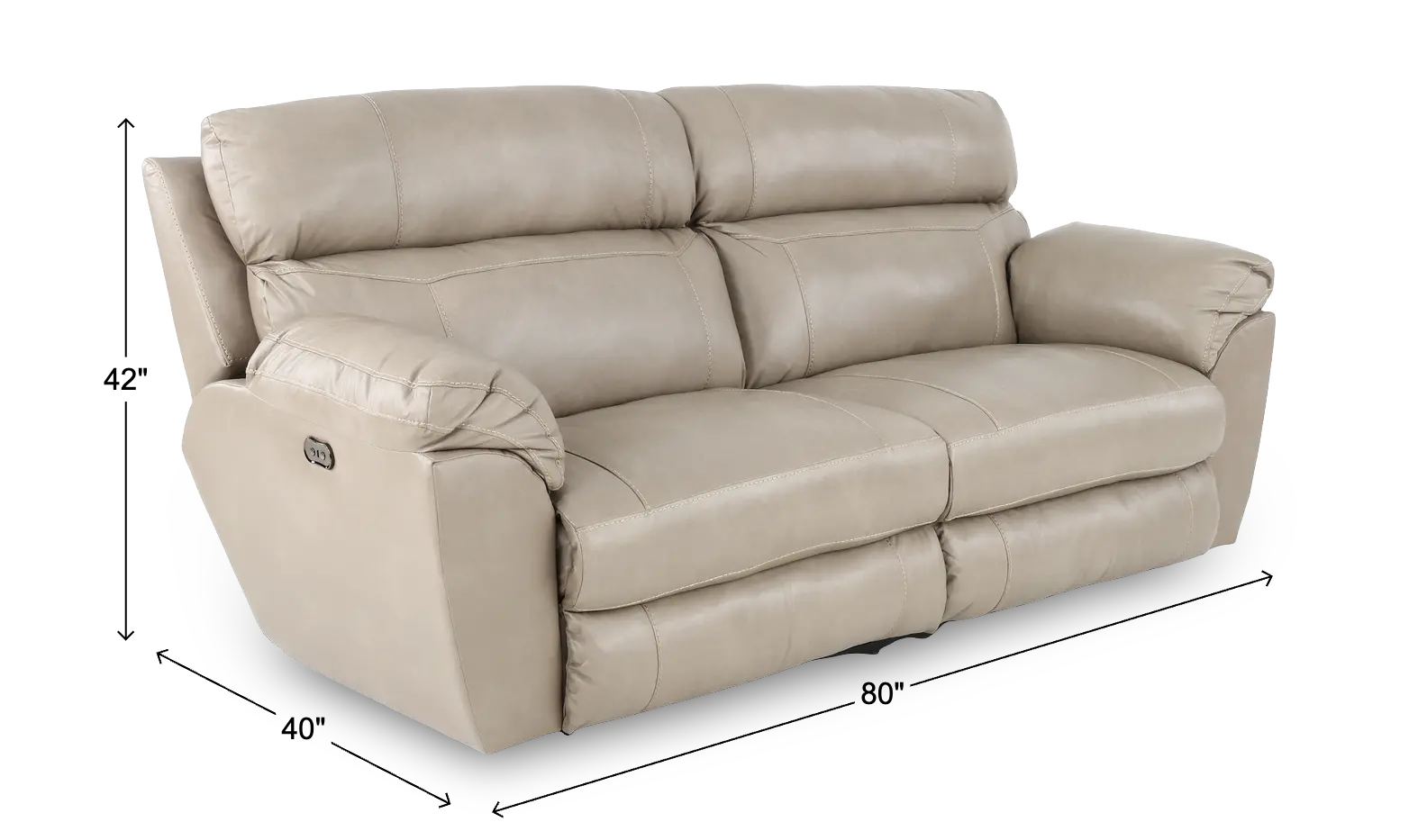 64071 Costa Putty Beige Leather Lay-Flat Power Reclining Sofa-3