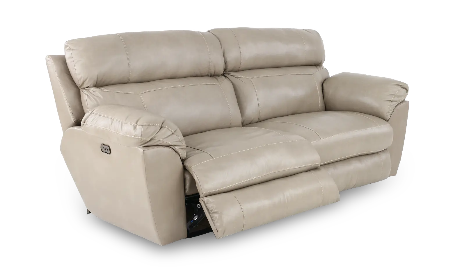 64071 Costa Putty Beige Leather Lay-Flat Power Reclining Sofa-5