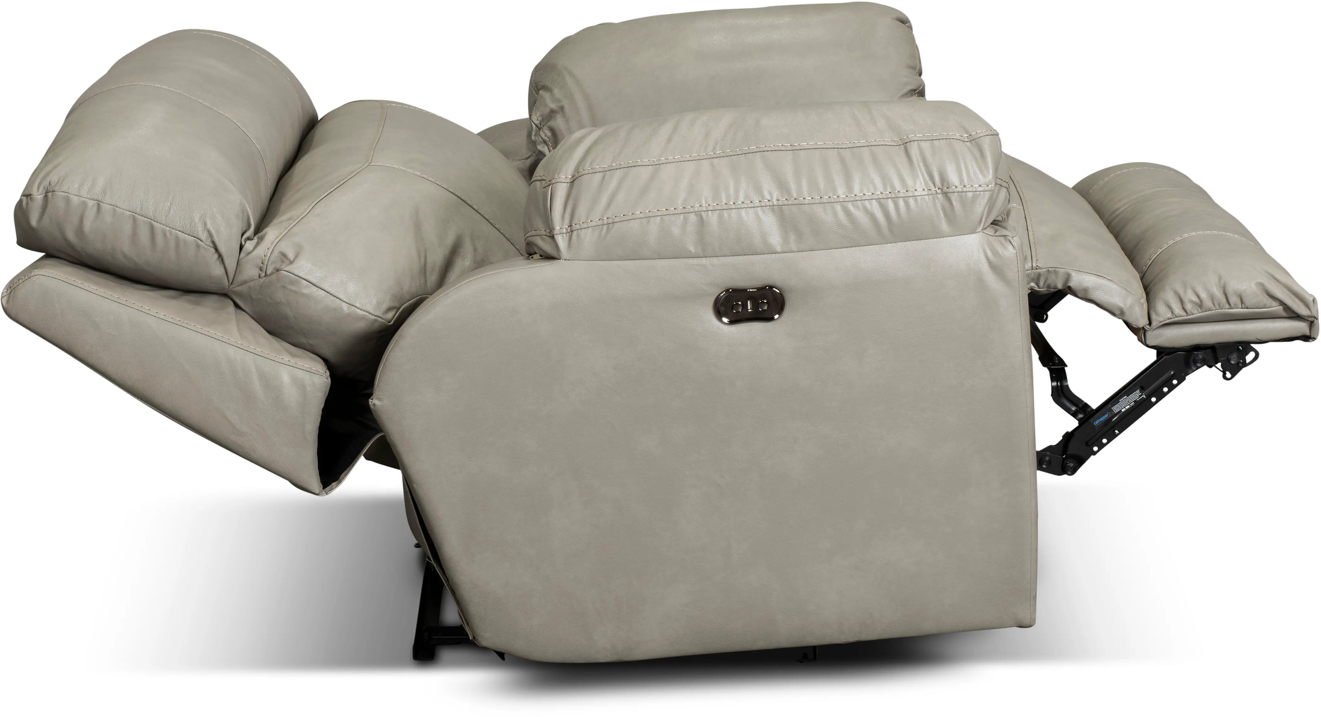 64070-7 Costa Putty Beige Leather Lay-Flat Power Recliner-3