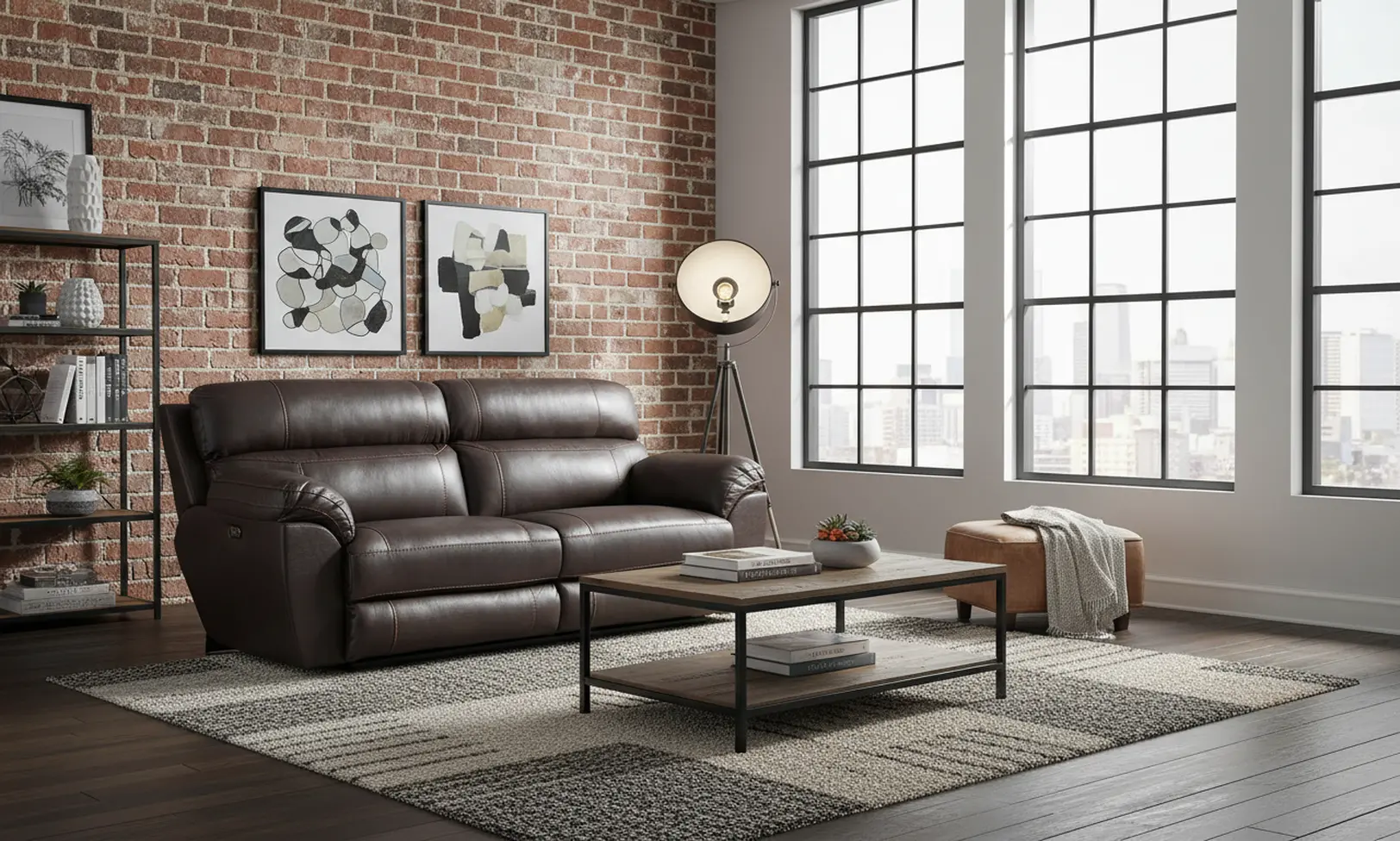 64071 Costa Brown Leather Lay-Flat Power Reclining Sofa-2