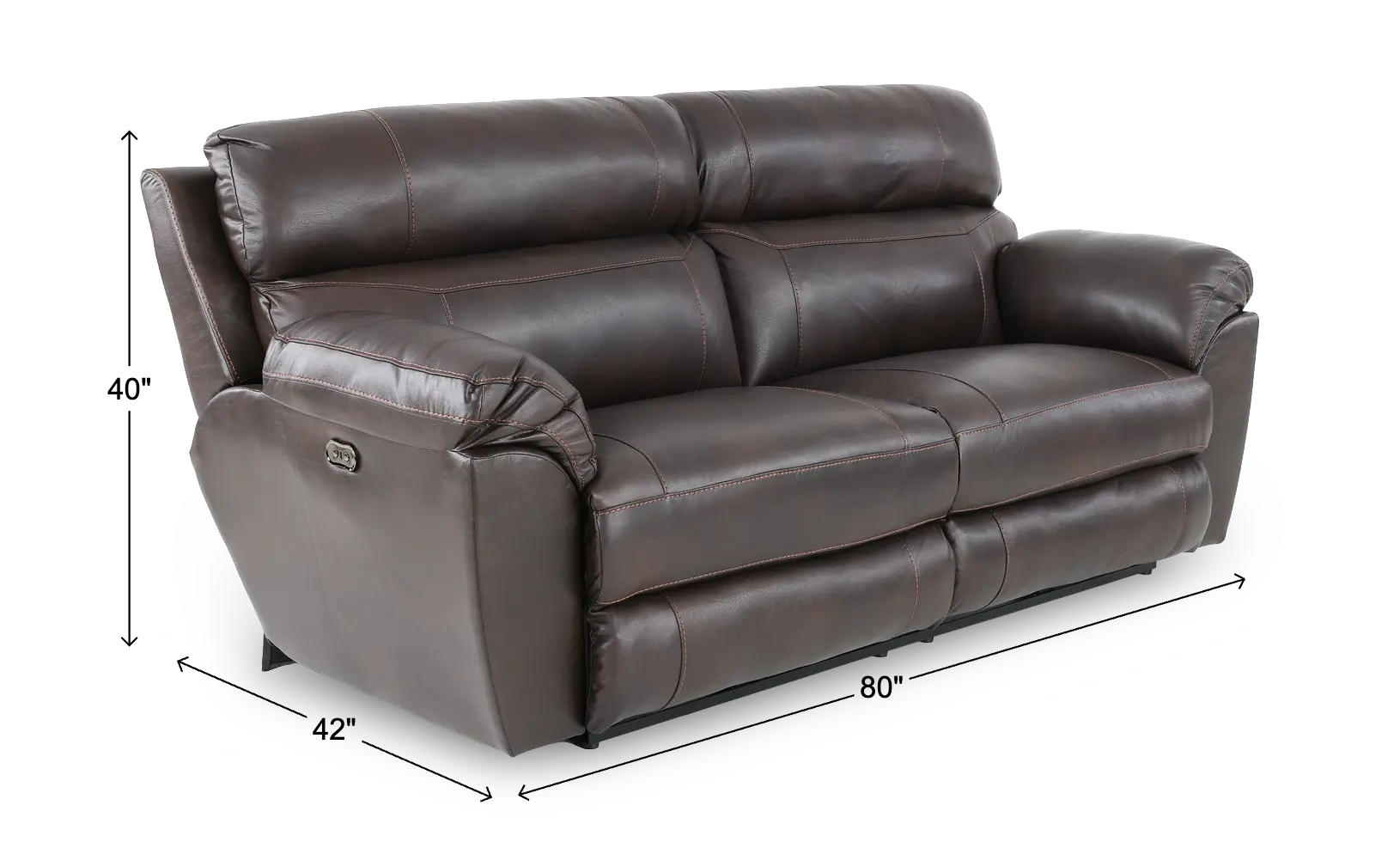 64071 Costa Brown Leather Lay-Flat Power Reclining Sofa-3