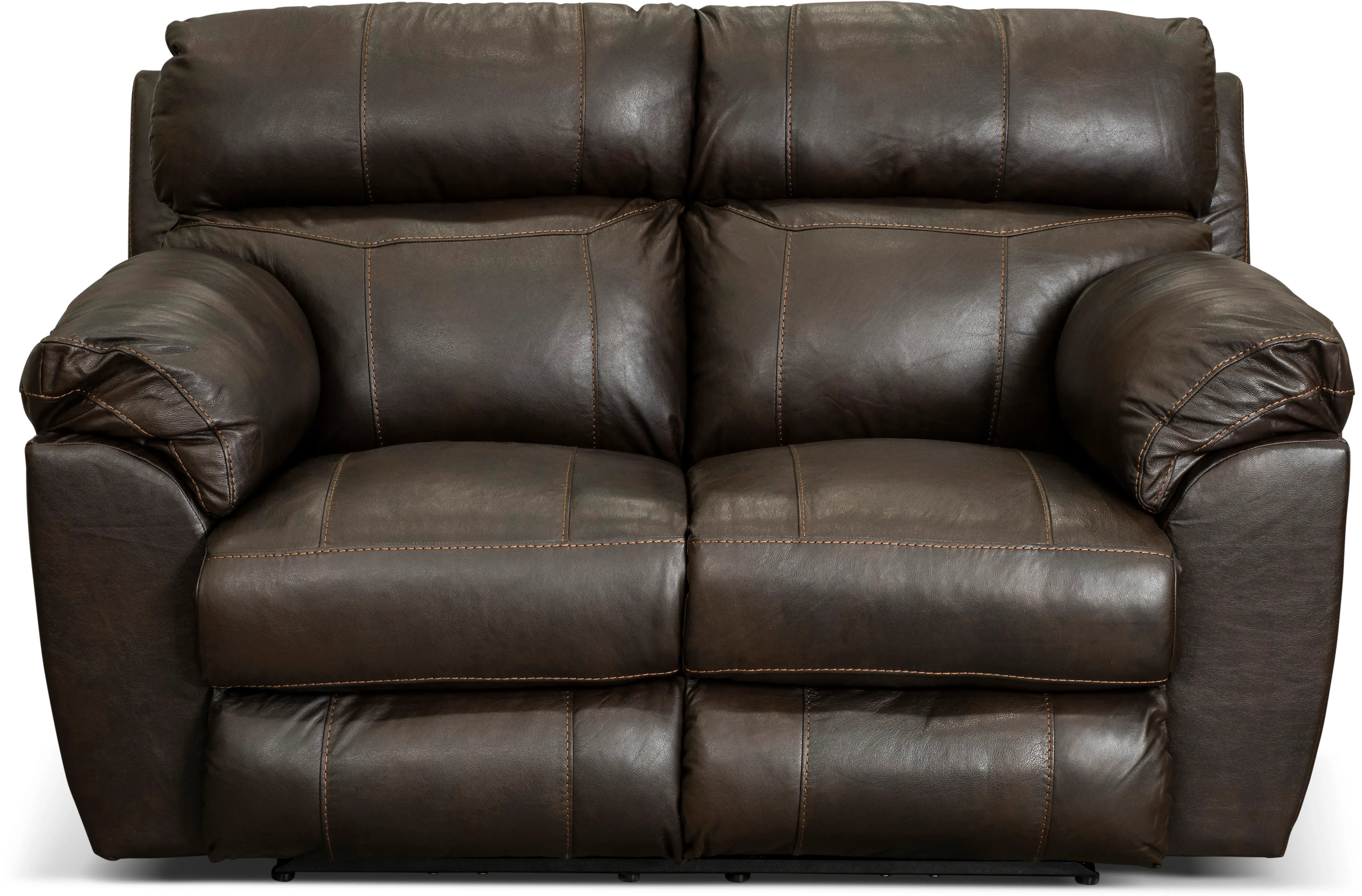 64072 Costa Brown Leather Lay-Flat Power Reclining Loveseat-1