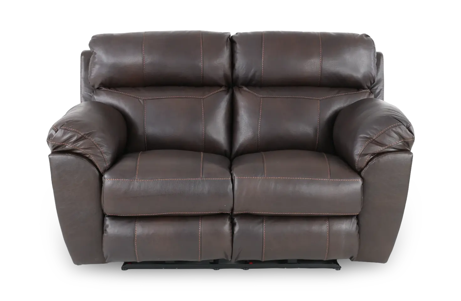 64072 Costa Brown Leather Lay-Flat Power Reclining Loveseat-1